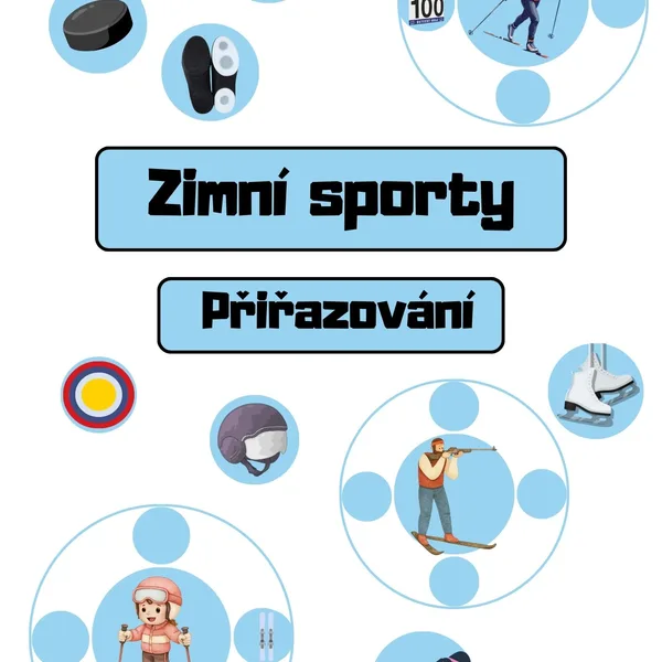Zimní sporty - přiřazování 1