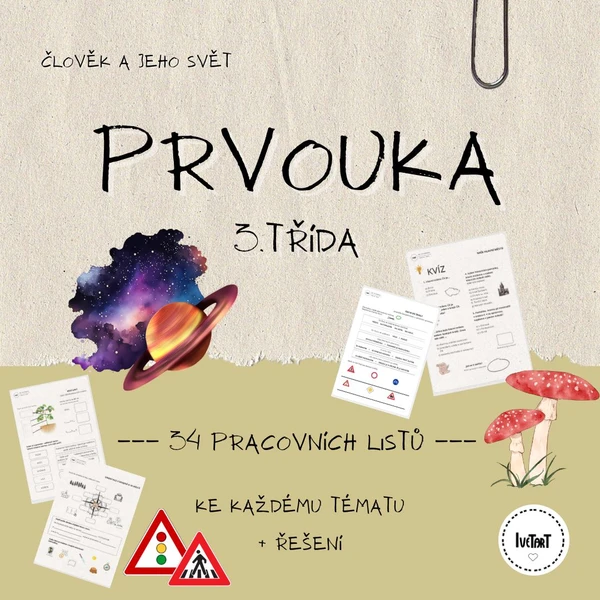 Sada pracovních listů / testů s řešením - PRVOUKA - 3.třída 1