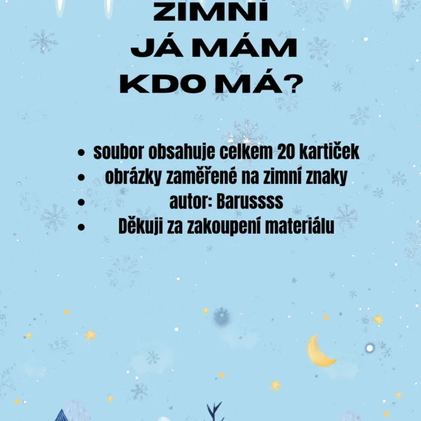Zimní "Já mám, kdo má" 1