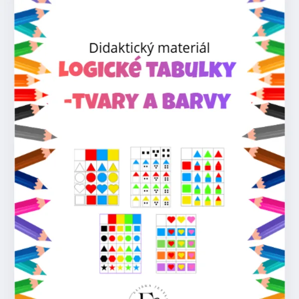 Logické tabulky - tvary a barvy 1