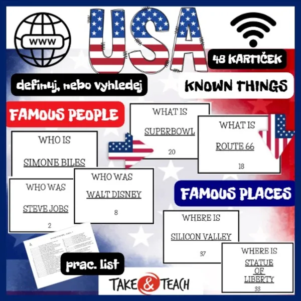 THE USA - famous people, places, things 1