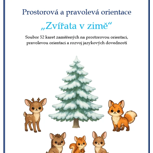 Zvířata v zimě - prostorová a pravolevá orientace 1