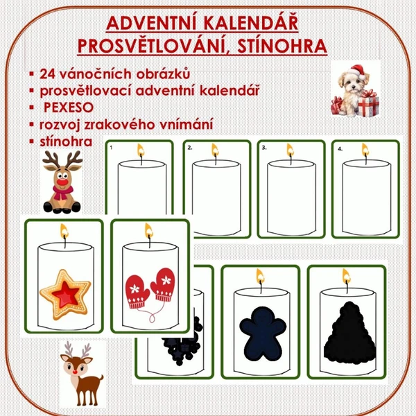 Adventní prosvětlovací kalendář 1