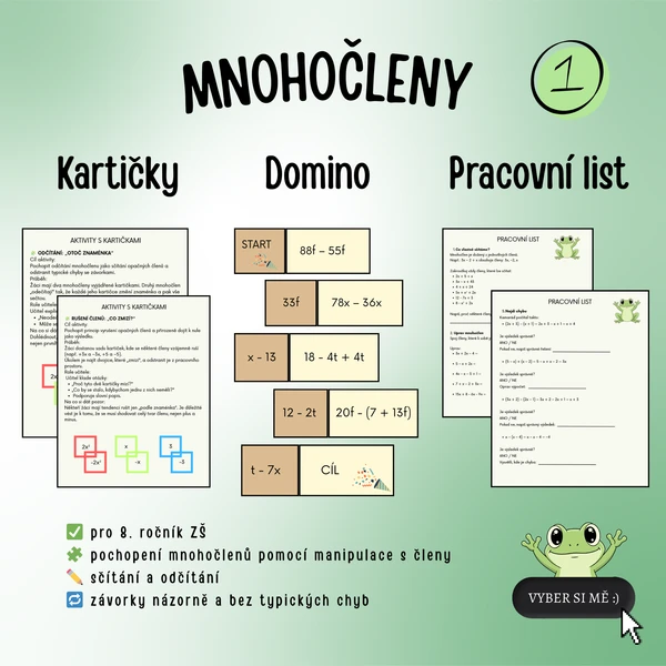 Mnohočleny - úvod, sčítání a odčítání 1