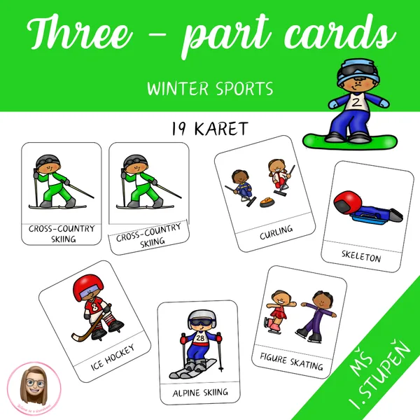 WINTER SPORTS - Three-part cards 1