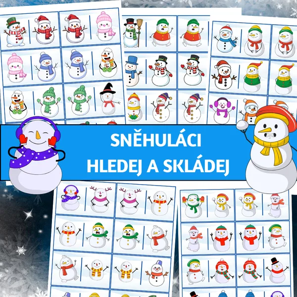 Sněhuláci: hledej a skládej 1
