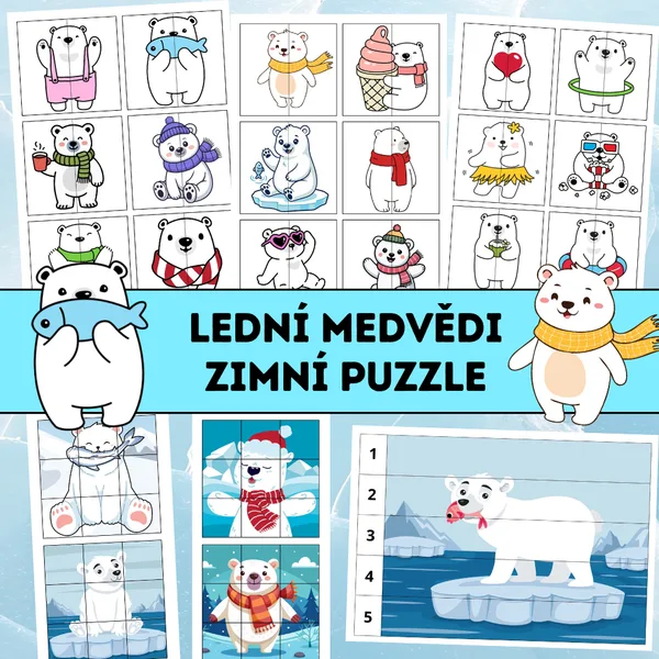 Lední medvědi: zimní puzzle 1