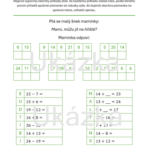 Šnekova matematická hádanka 1
