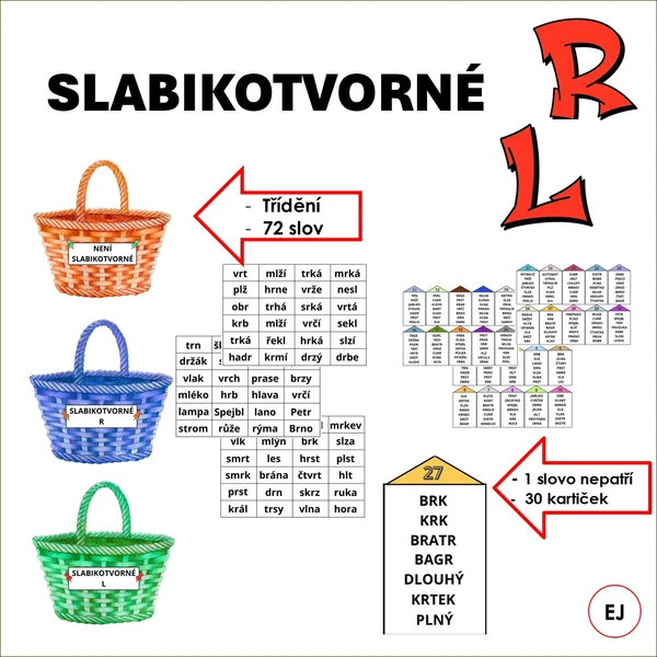Slabikotvorné R a L. 1