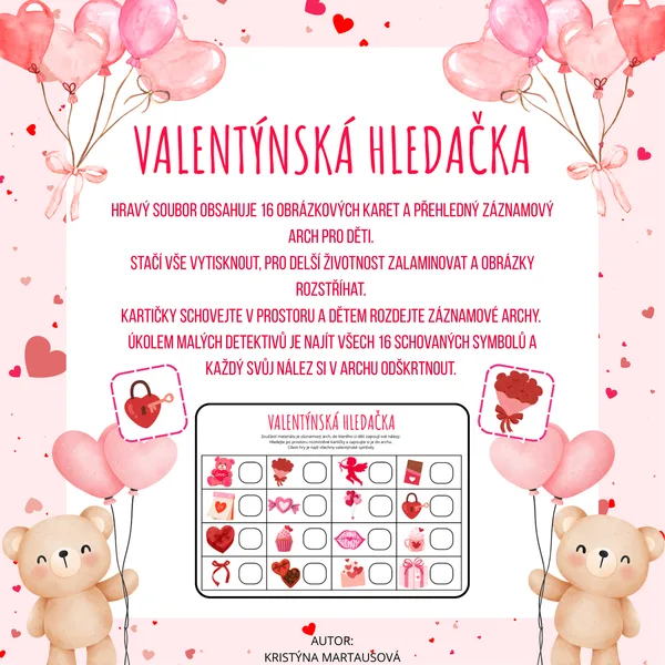 Valentýnská hledačka - Zábavná pátračka pro malé detektivy 1