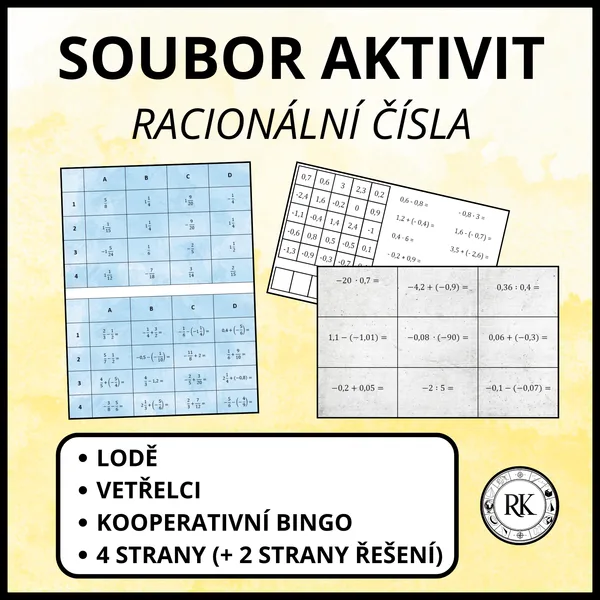 Soubor aktivit - Racionální čísla 1