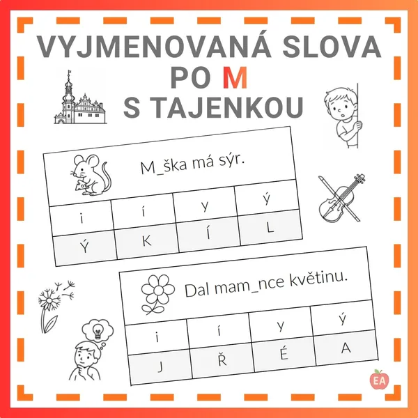 Vyjmenovaná slova po M s tajenkou 1