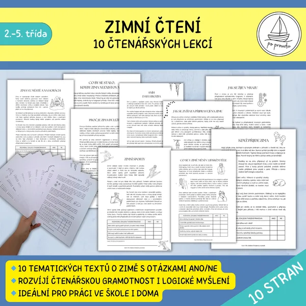 Zimní čtení s porozuměním - 10 čtenářských lekcí 1
