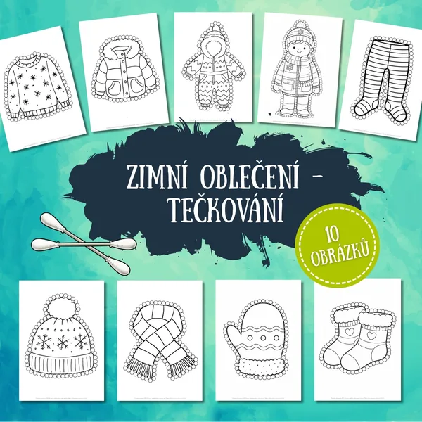 Zimní oblečení - tečkování (10 obrázků) 1