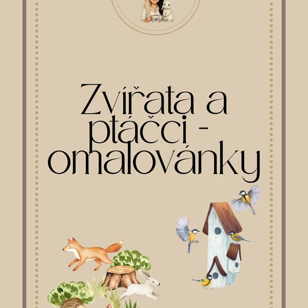 Ptáčci u krmítka - omalovánky 1