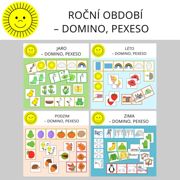 ROČNÍ OBDOBÍ - DOMINO, PEXESO 1