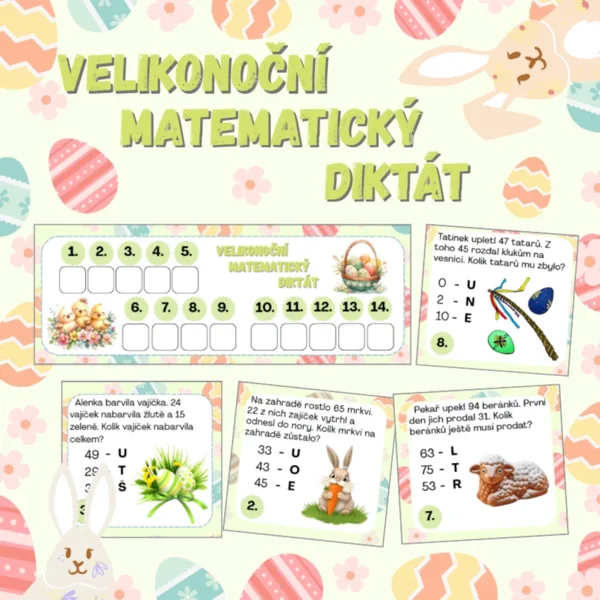 Velikonoční matematický diktát 1