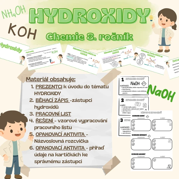 Hydroxidy - soubor aktivit 1
