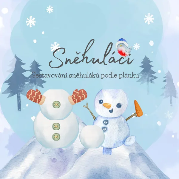 Sněhuláci - sestavování podle plánků 1