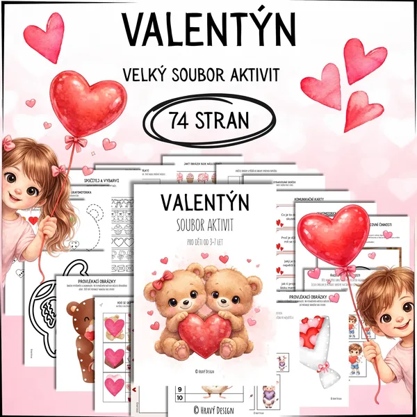 Valentýn - velký soubor aktivit 1
