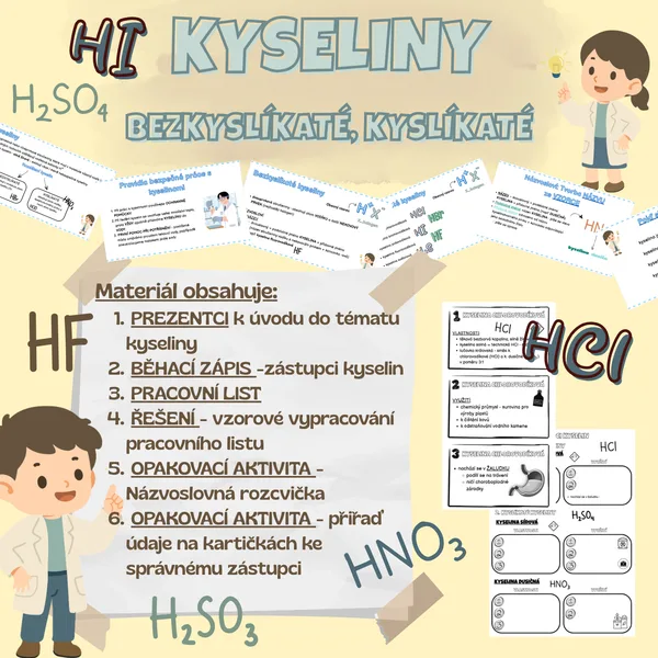 Kyseliny - soubor aktivit 1
