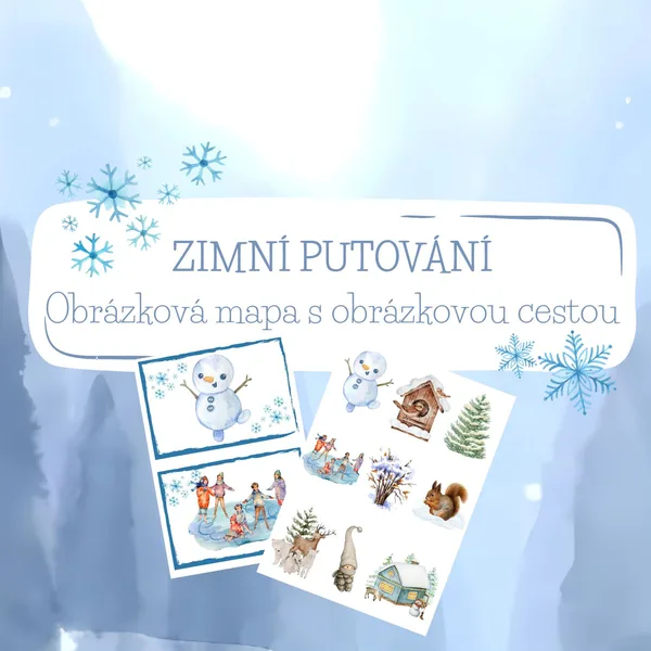 Zimní putování - orientace s obrázkovou mapou 1