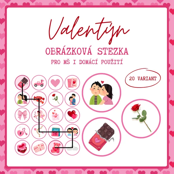 Valentýn – obrázková stezka (hra) 1