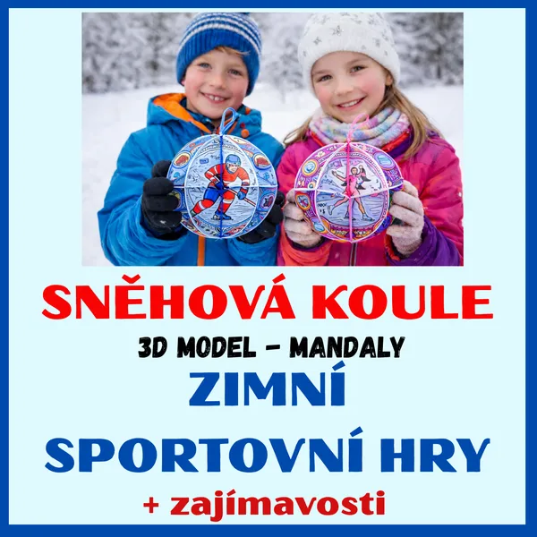 ZIMNÍ SPORTY-ZIMNÍ SPORTOVNÍ HRY- MANDALA- 3D MODEL + ZAJÍMAVOST 1