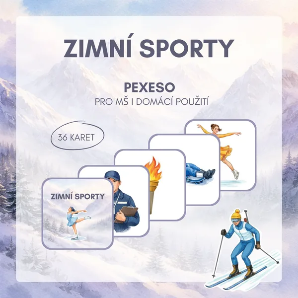 Zimní sporty – pexeso 1