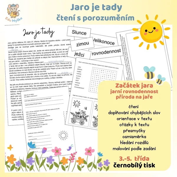 Čtení s porozuměním JARO JE TADY 1