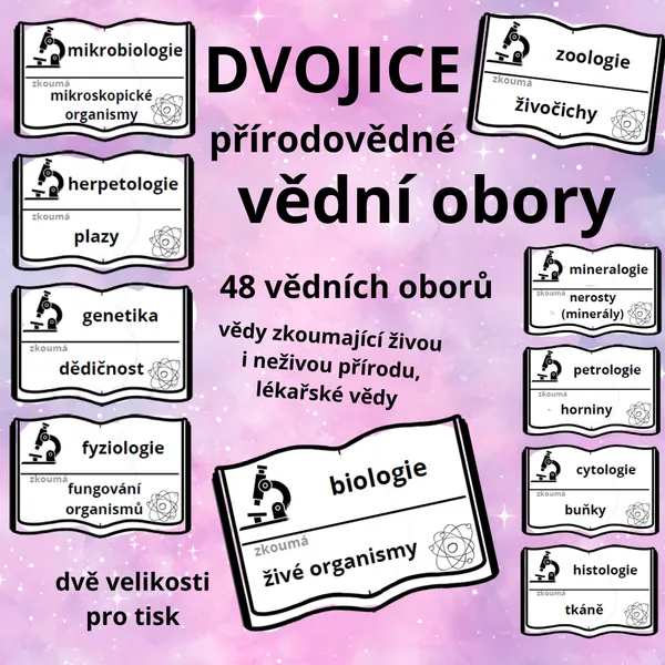 Dvojice - vědní obory (48 oborů) 1