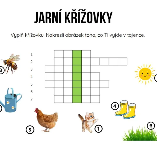 Jarní křížovky pro prvňáčky 1