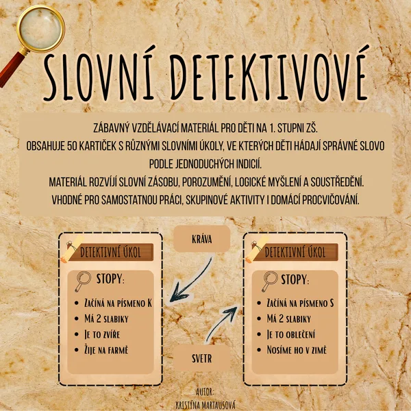 Slovní detektivové - 50 hádankových kartiček 1