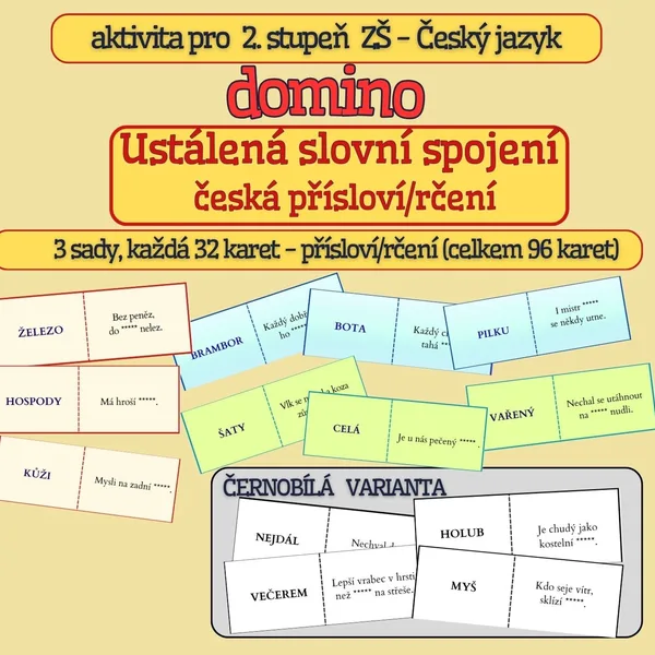 Domino - česká přísloví a rčení 1