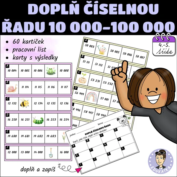 Doplň číselnou řadu 10 000 - 100 000 1
