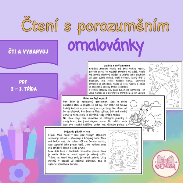 Čti a vybarvi - čtení s porozuměním  1