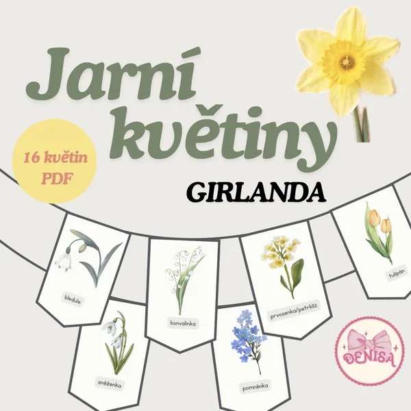 Jarní květiny - girlanda 1