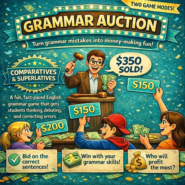 Grammar Auction: Comparatives / Superlatives - A2 1