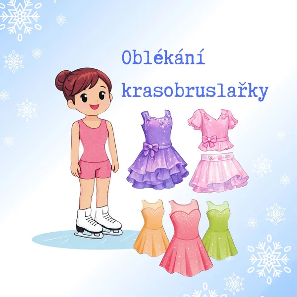 Zimní sporty - oblékání bruslařky 1