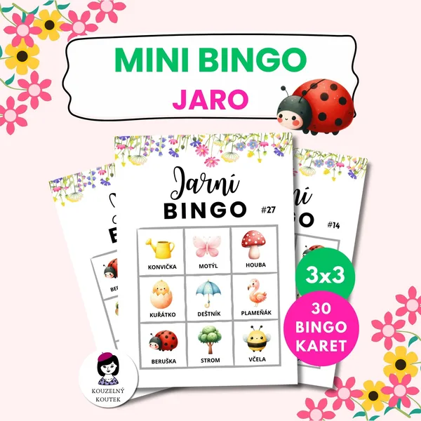 Jarní mini bingo - hra pro děti | Jaro | Velikonoce  1