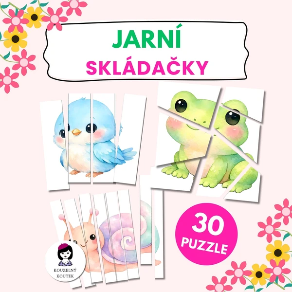 Jarní puzzle | Skládačka | Jaro | Velikonoce  1