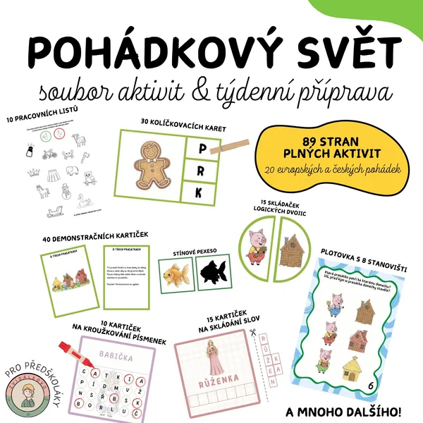 Pohádkový svět - soubor aktivit & týdenní příprava pro MŠ 1