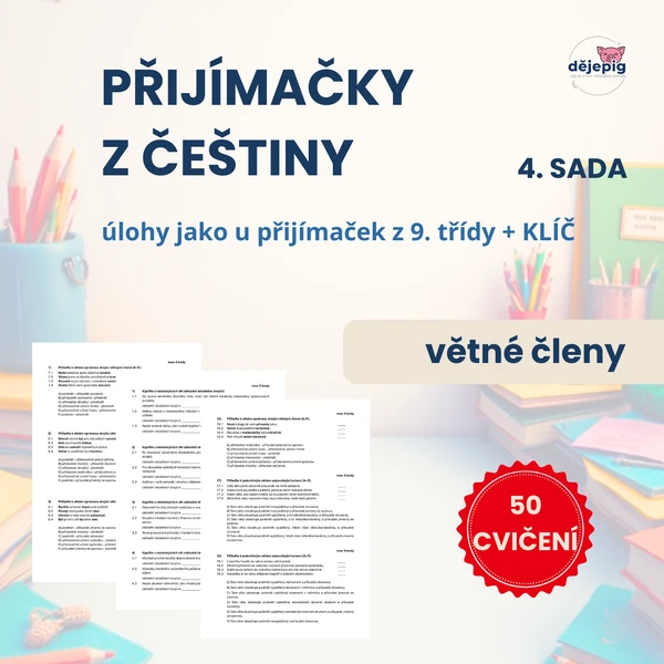 Přijímačky z češtiny (9. třída) - větné členy [4. SADA] 1