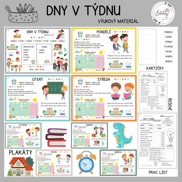 Dny v týdnu – výukový materiál 1