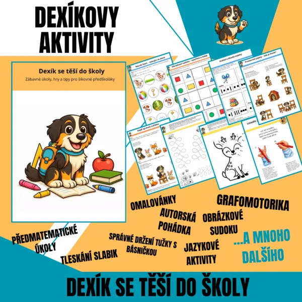 Dexík se těší do školy – předškolní příprava (pracovní listy pro MŠ) 1
