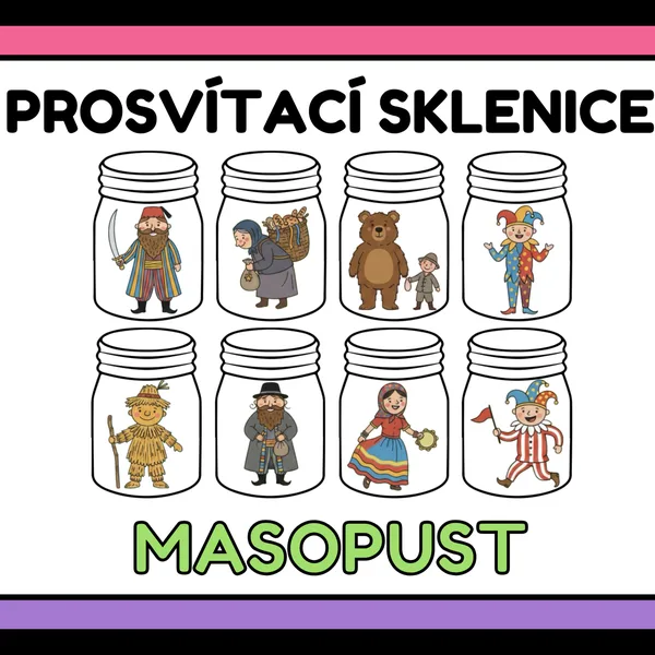 Prosvítací sklenice - Masopust 1