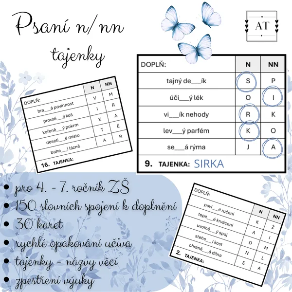 Psaní n/nn - tajenky 1