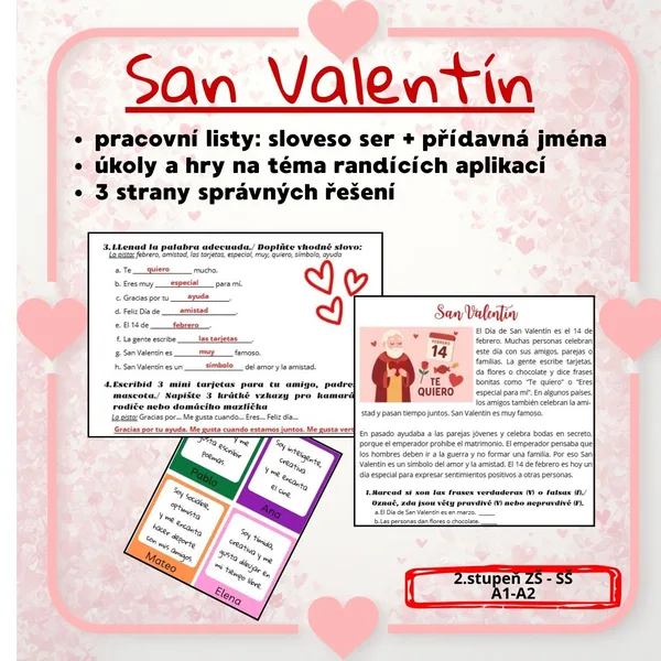 San Valentín/ Sv. Valentýn - španělština 1