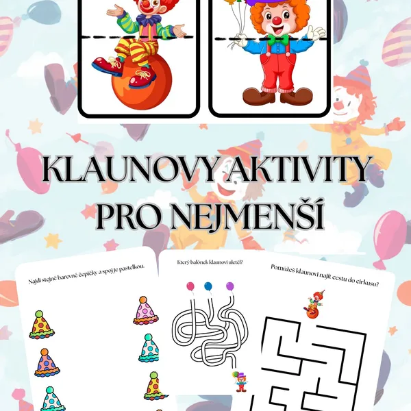 🤡 Klaunovy aktivity pro nejmenší 🎨 1