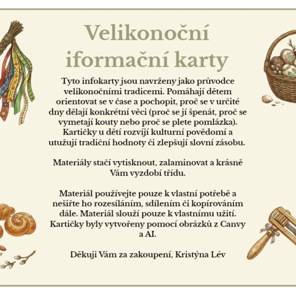Infokartičky Velikonoce 1